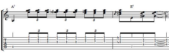 Blues-Guitar-Lesson-Cool-Blues-Turnaround-with-Triads-in-the-key-of-A