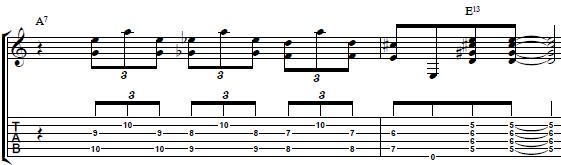 Blues-Guitar-Lesson-Turnaround-Lick-with-Chord-Voicings-in-the-key-of-A-Blues