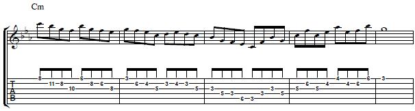 Guitar Lick with Intervals of 4ths - Lead Guitar Lesson