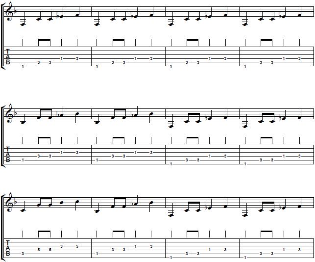 blues-riff-in-the-key-of-F-Ray-Charles-Style-Rhythm-Blues-Guitar-Lesson