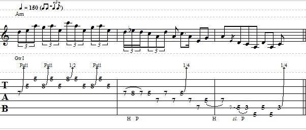 Blues Lick in the Key of A Minor