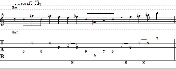 Easy Blues Rock Lick For Electric Guitar tab