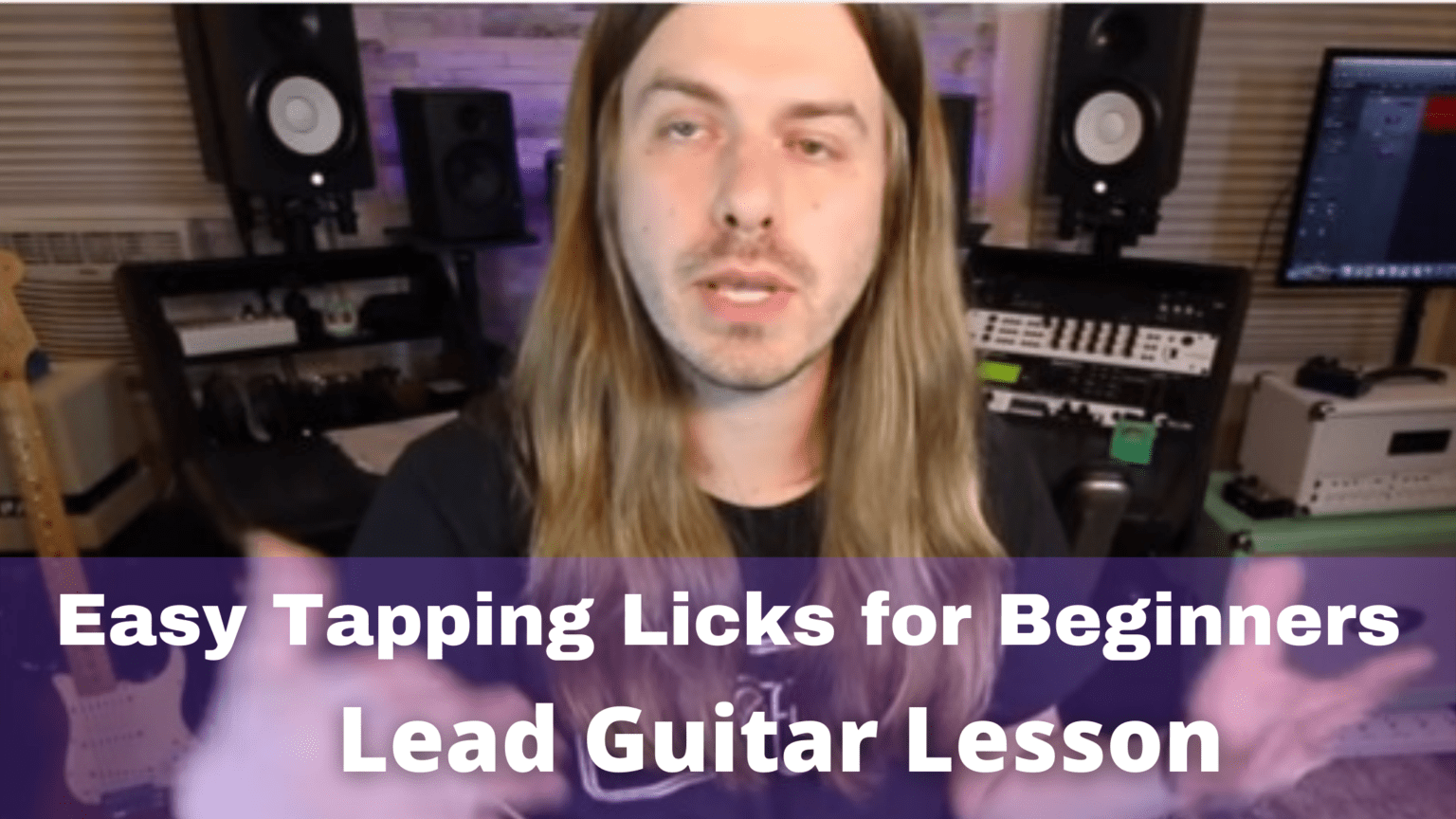 Lead Guitar Lesson on Easy Tapping Licks For Beginners Guitar Control