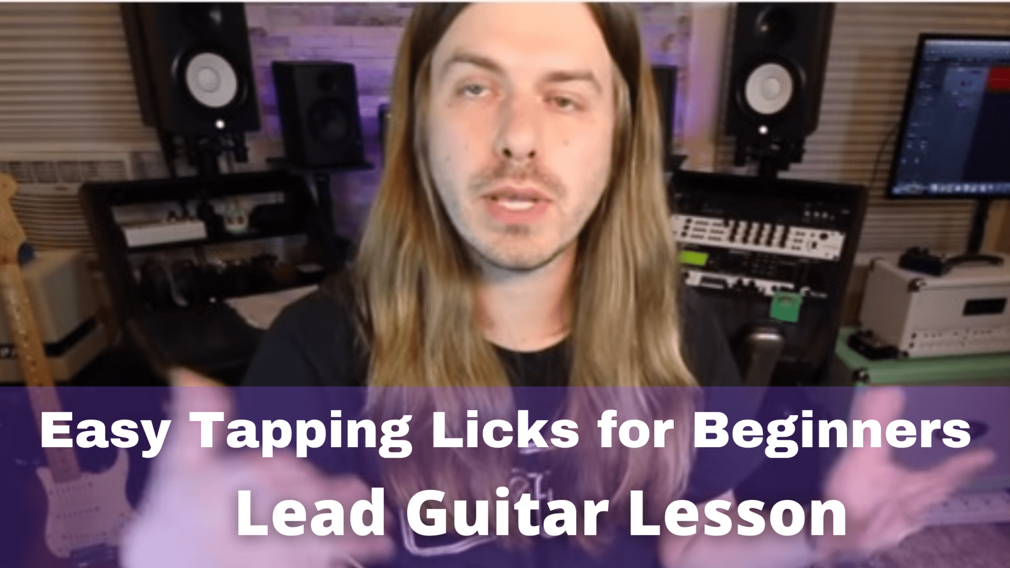 Lead Guitar Lesson on Easy Tapping Licks For Beginners Guitar Control