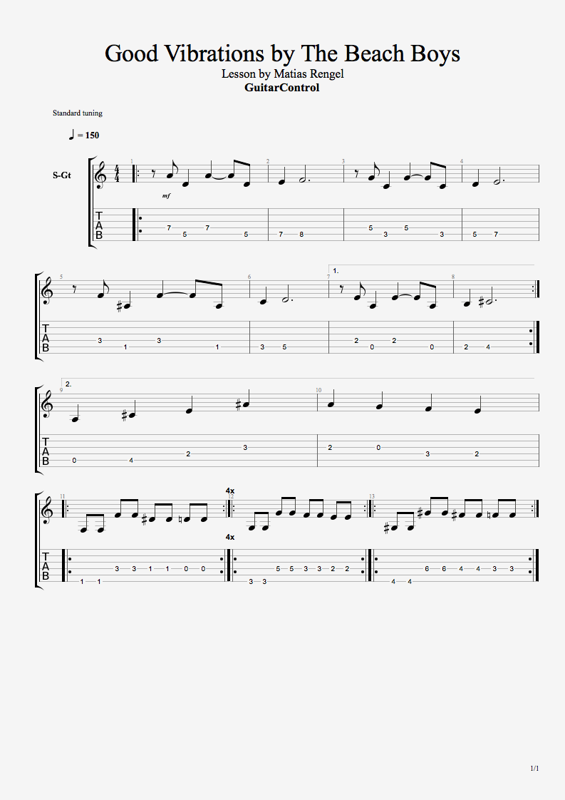 How To Play Good Vibrations By The Beach Boys Easy Song Guitar How To Play Good Vibrations By The Beach Boys Easy Song Guitar
